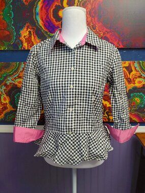 Lauren Ralph Lauren ~ Sz 4 ~ Y2K Gingham Shirt ~ Excellent Condition